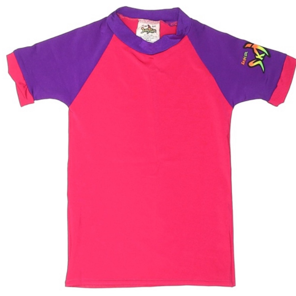 NWT Radicool 100 SPF Girls Pink Rashguard Top Size 2